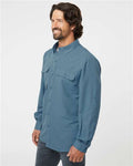 DRI DUCK 4441 Men's Crossroad Woven Shirt - Slate Blue - model side