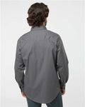 DRI DUCK 4450 Men's Craftsman Woven Shirt - Gunmetal - model back