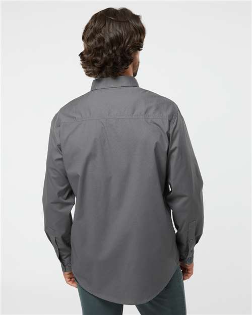 DRI DUCK 4450 Men's Craftsman Woven Shirt - Gunmetal - model back