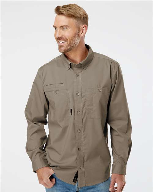 DRI DUCK 4450 Men's Craftsman Woven Shirt - Rope - model front
