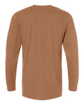LAT 6918 Unisex Fine Jersey Long Sleeve Tee - Coyote Brown - back