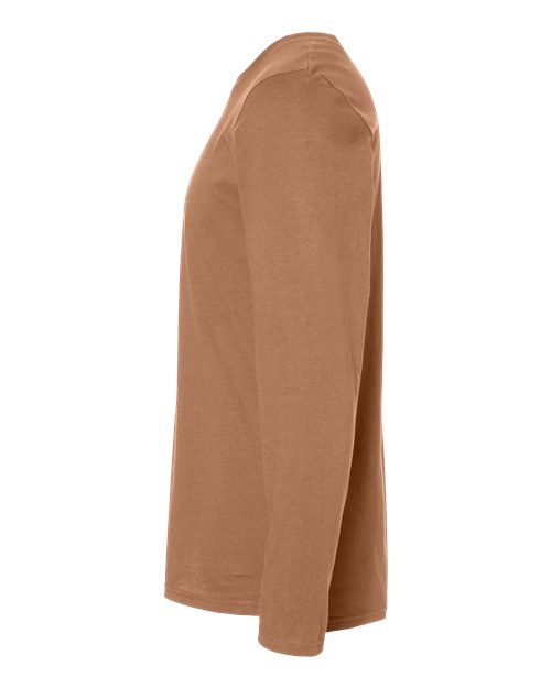 LAT 6918 Unisex Fine Jersey Long Sleeve Tee - Coyote Brown - side