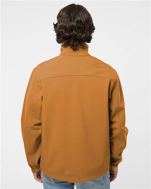 DRI DUCK 5350 Men's Motion Soft Shell Jacket - Saddle - model back