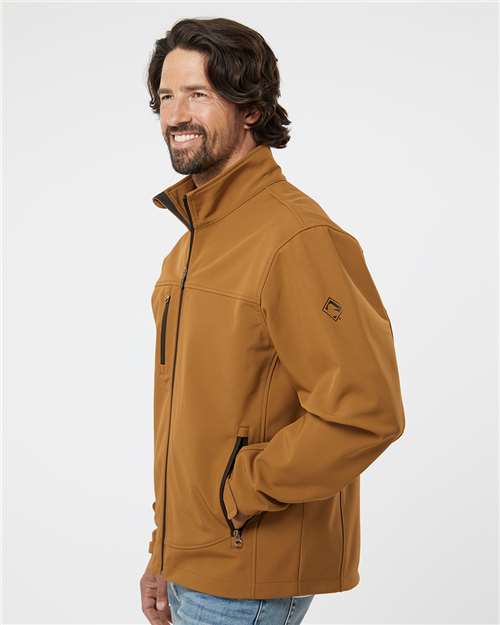 DRI DUCK 5350 Men's Motion Soft Shell Jacket - Saddle - model side