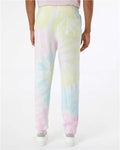 Independent Trading Co. PRM50PTTD Unisex Tie-Dyed Fleece Sweatpants - Tie Dye Sunset Swirl - model back