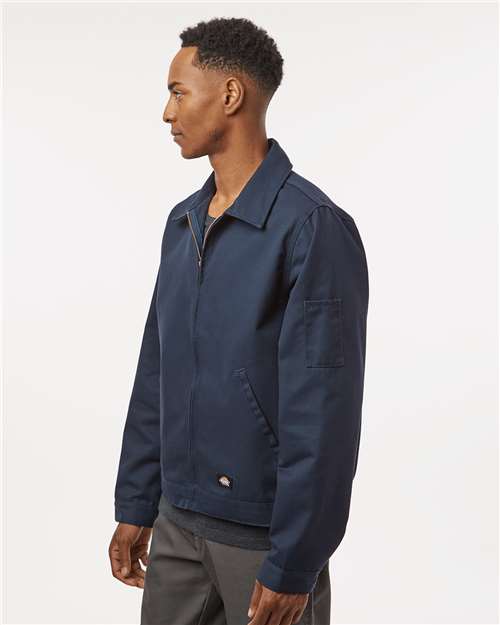 Dickies JT78 Men's Unlined Industrial Eisenhower Jacket - Dark Navy - model side