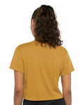 Next Level 1580 Women's Ideal Crop Top - Antique Gold - model back