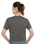 Next Level 1580 Women's Ideal Crop Top - Dark Grey - model back
