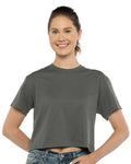 Next Level 1580 Women's Ideal Crop Top - Dark Grey - model front