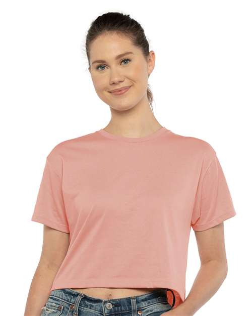 Next Level 1580 Women's Ideal Crop Top - Desert Pink - model front
