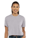 Next Level 1580 Women's Ideal Crop Top - Heather Grey - model front