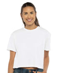 Next Level 1580 Women's Ideal Crop Top - White - model front