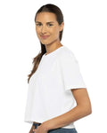 Next Level 1580 Women's Ideal Crop Top - White - model side