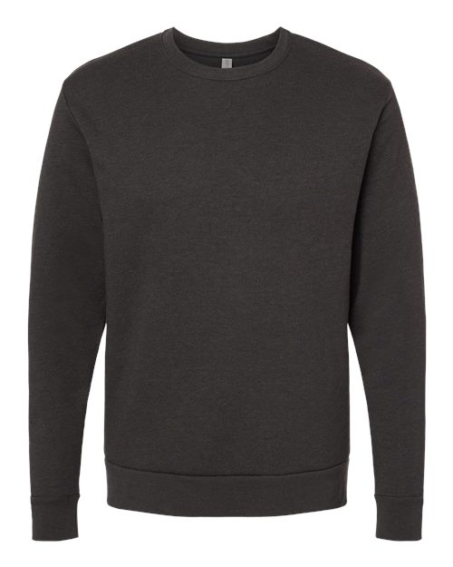 Next Level 9002 Unisex Malibu Crewneck Sweatshirt - Heather Black - front