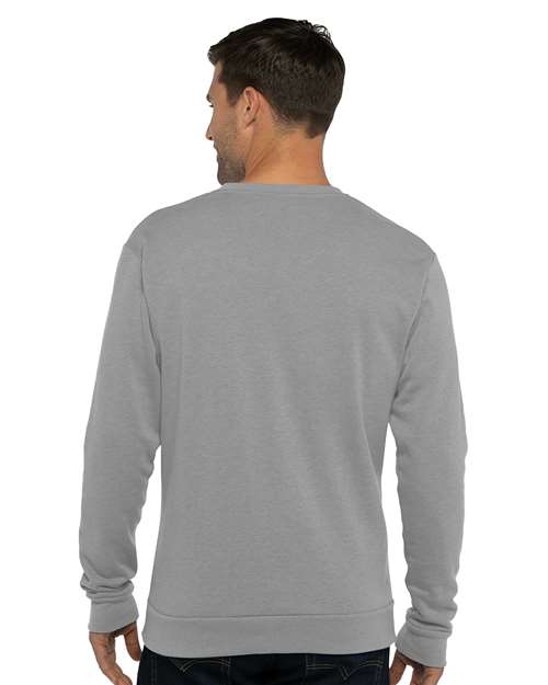 Next Level 9002 Unisex Malibu Crewneck Sweatshirt - Heather Grey - model back