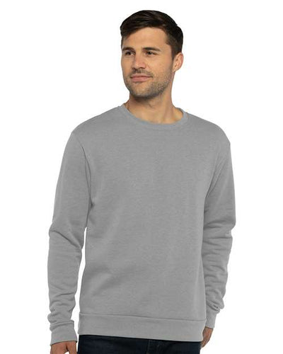 Next Level 9002 Unisex Malibu Crewneck Sweatshirt - Heather Grey - model front
