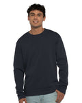 Next Level 9002 Unisex Malibu Crewneck Sweatshirt - Heather Midnight Navy - model front