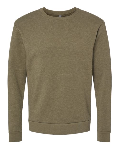 Next Level 9002 Unisex Malibu Crewneck Sweatshirt - Heather Military Green - front