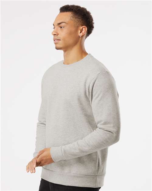 Next Level 9002 Unisex Malibu Crewneck Sweatshirt - Oatmeal - model side