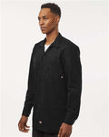 Dickies L535 Men's Industrial Long Sleeve Work Shirt - Black - model side