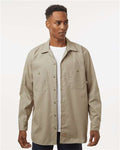 Dickies L535 Men's Industrial Long Sleeve Work Shirt - Desert Sand - model front