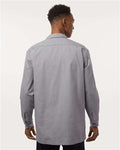 Dickies L535 Men's Industrial Long Sleeve Work Shirt - Graphite Grey - model back