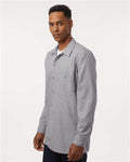 Dickies L535 Men's Industrial Long Sleeve Work Shirt - Graphite Grey - model side
