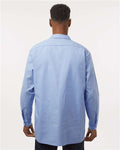 Dickies L535 Men's Industrial Long Sleeve Work Shirt - Light Blue - model back