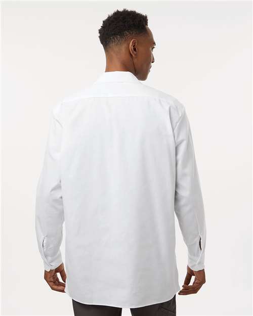 Dickies L535 Men's Industrial Long Sleeve Work Shirt - White - model back