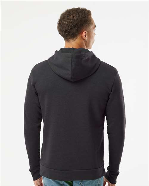 Next Level 9302 Unisex Malibu Hoodie Sweatshirt - Heather Black - model back