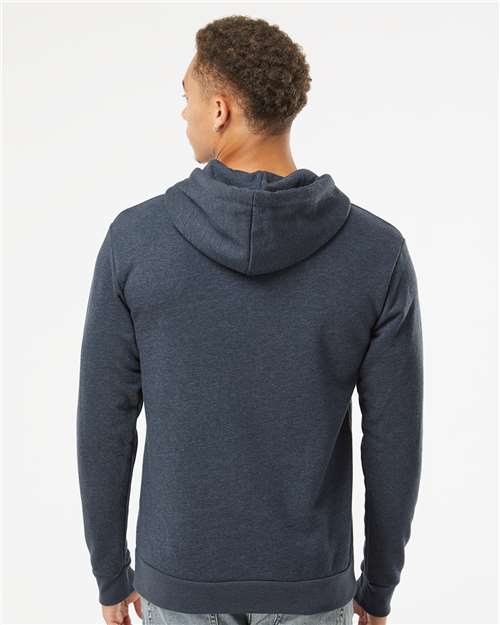 Next Level 9302 Unisex Malibu Hoodie Sweatshirt - Heather Midnight Navy - model back