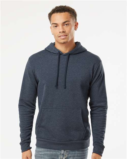 Next Level 9302 Unisex Malibu Hoodie Sweatshirt - Heather Midnight Navy - model front