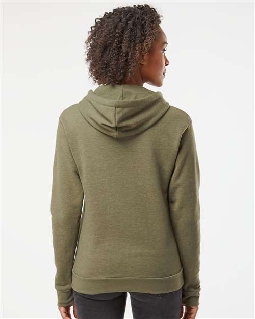 Next Level 9302 Unisex Malibu Hoodie Sweatshirt - Heather Military Green - model back