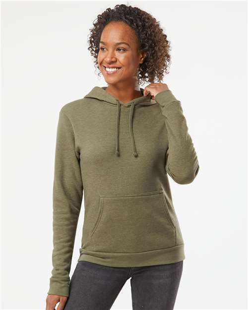 Next Level 9302 Unisex Malibu Hoodie Sweatshirt - Heather Military Green - model front