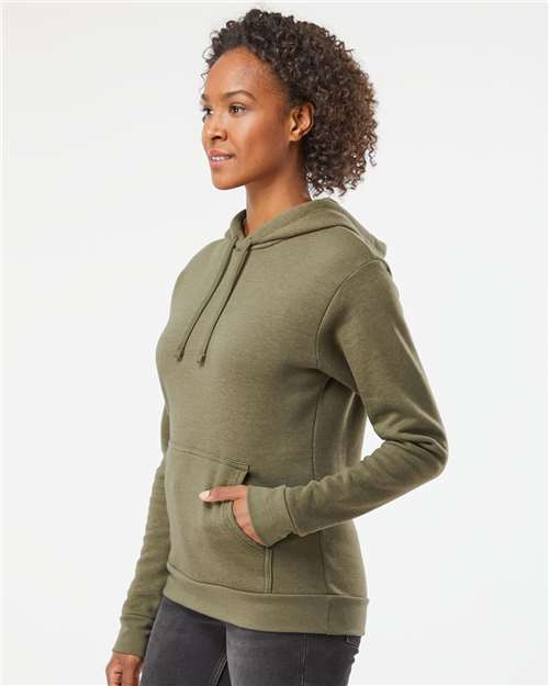 Next Level 9302 Unisex Malibu Hoodie Sweatshirt - Heather Military Green - model side