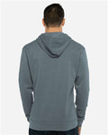 Next Level 9302 Unisex Malibu Hoodie Sweatshirt - Heather Slate Blue - model back