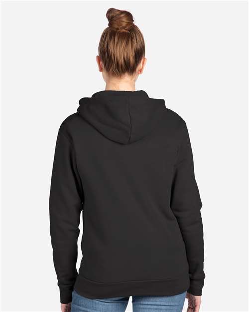Next Level 9303 Unisex Santa Barbara Hoodie Sweatshirt - Graphite Black - model back