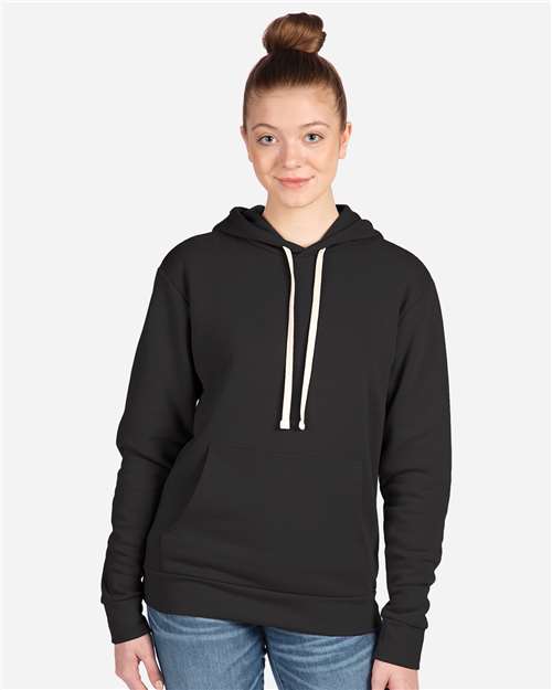 Next Level 9303 Unisex Santa Barbara Hoodie Sweatshirt - Graphite Black - model front