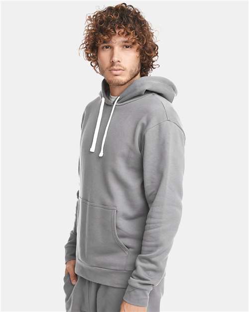 Next Level 9303 Unisex Santa Barbara Hoodie Sweatshirt - Lead Grey - model side