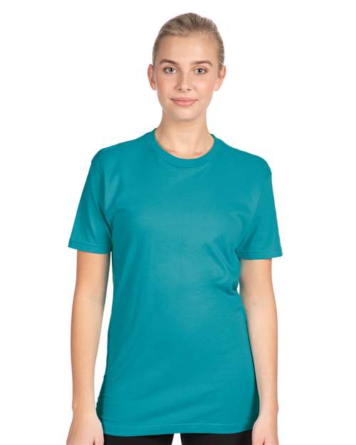 Next Level 3600 Unisex Cotton T-Shirt - Teal - model front