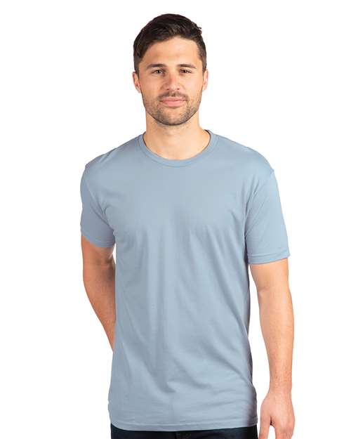 Next Level 3600 Unisex Cotton T-Shirt - Stonewash Denim - model front