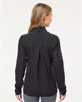 Adidas A268 Women's Wind Resistant Full-Zip Jacket - Black/ Black - model back