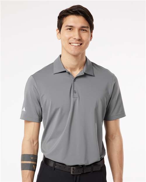 Adidas A514 Men's Ultimate365 Solid Polo - Grey Three - model front