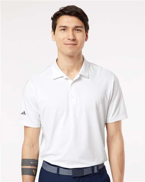 Adidas A514 Men's Ultimate365 Solid Polo - White - model front