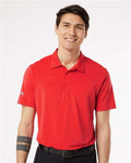 Adidas A514 Men's Ultimate365 Solid Polo - Real Coral - model front