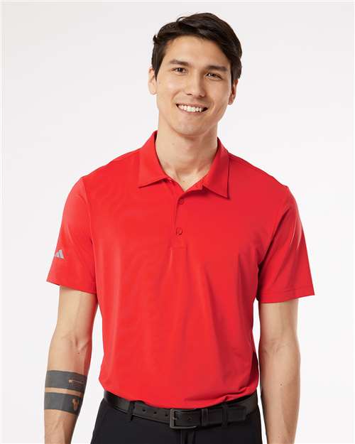 Adidas A514 Men's Ultimate365 Solid Polo - Real Coral - model front