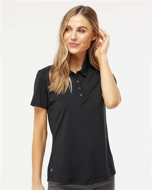 Adidas A515 Women's Ultimate365 Solid Polo - Black - model front