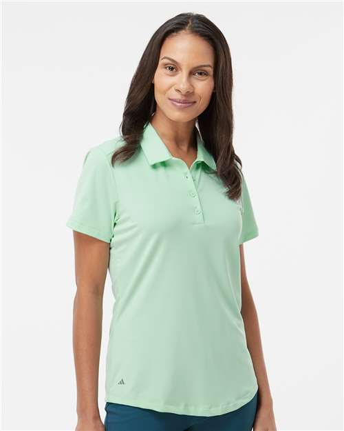Adidas A515 Women's Ultimate365 Solid Polo - Clear Mint - model front