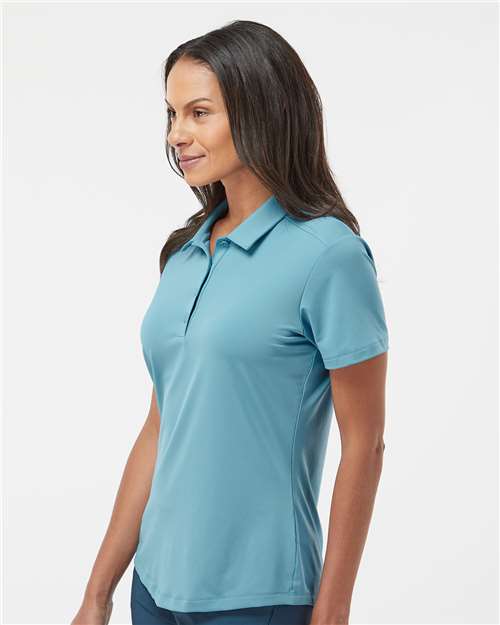 Adidas A515 Women's Ultimate365 Solid Polo - Hazy Blue - model side