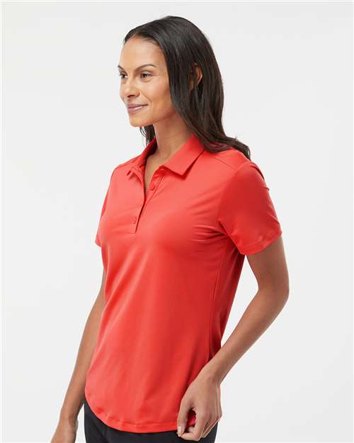 Adidas A515 Women's Ultimate365 Solid Polo - Real Coral - model side